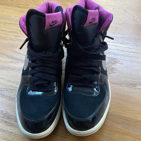 Size 11 - Nike Terminator Hi Black, Club Pink, Metallic Silver, White like new - Picture 7 of 12